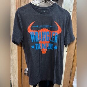 Wrangler Men’s “Legendary Denim” Western Graphic Tee — Size M